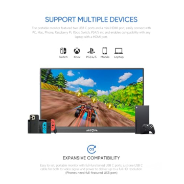 15.6'' ARZOPA Portable 1080P FHD Monitor