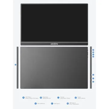 15.6'' ARZOPA Portable 1080P FHD Monitor