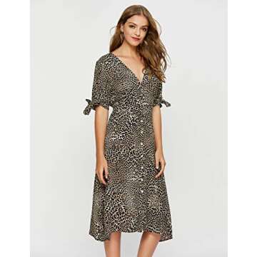 Escalier Women's Leopard Wrap Dress for Every Occasion