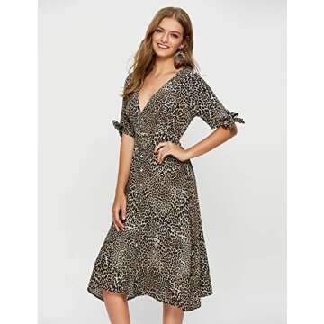 Escalier Women's Leopard Wrap Dress for Every Occasion