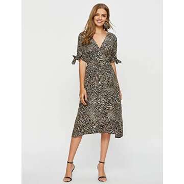 Escalier Women's Leopard Wrap Dress for Every Occasion