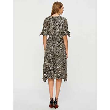 Escalier Women's Leopard Wrap Dress for Every Occasion