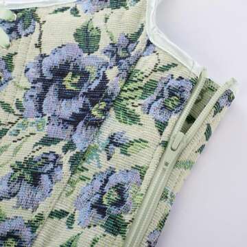 Scarlet Darkness Renaissance Corset Vintage Floral Bustier Tops for Women Lace Up Boned Bustier Blue Size 8