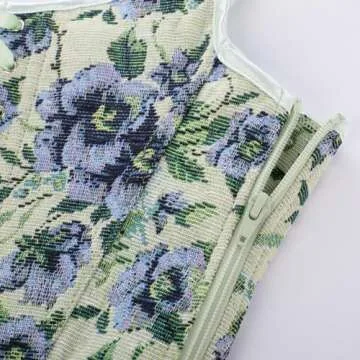 Scarlet Darkness Renaissance Corset Vintage Floral Bustier Tops for Women Lace Up Boned Bustier Blue Size 8