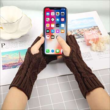 SATINIOR 8 Pairs Fingerless Gloves for Women - Warm and Stylish