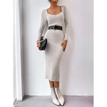 SweatyRocks Women's Bodycon Dress in Apricot - Chic Style