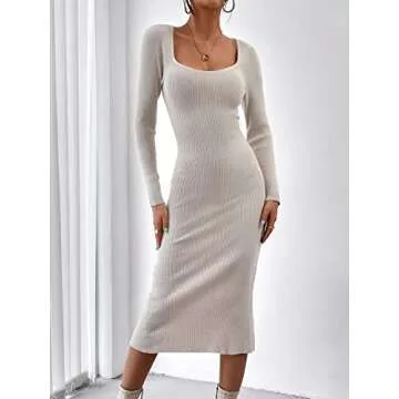 SweatyRocks Women's Bodycon Dress in Apricot - Chic Style