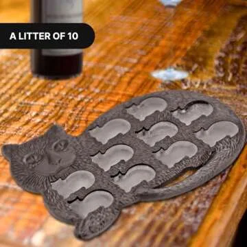 Fairly Odd Novelties Cat Shaped Ice Cube Tray - Purr-fect for Cat Lovers, Fun Animal Replica Mold fo...