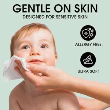 Travel Water Baby Wipes - 99% Pure & Eco-Friendly