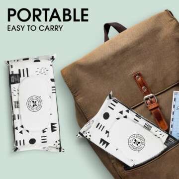 Travel Water Baby Wipes - 99% Pure & Eco-Friendly