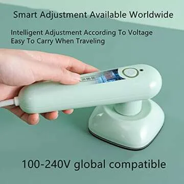 YUNCAI Hand-Held Electric Iron，Portable Mini Iron，Family Travel Ironing Machine，Suitable for Ironing Clothes，110-240v Professional Wrinkle Removal Dual-Speed Temperature Control