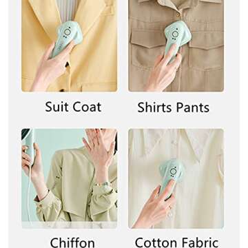 YUNCAI Hand-Held Electric Iron，Portable Mini Iron，Family Travel Ironing Machine，Suitable for Ironing Clothes，110-240v Professional Wrinkle Removal Dual-Speed Temperature Control