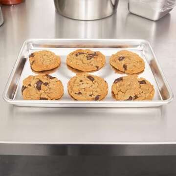 Vollrath Wear-Ever Quarter-Size Sheet Pans - Set of 2 - Durable Aluminum Bakeware