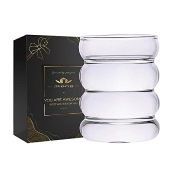 Jlong Creative Vintage Glasses for Everyday Use and Special Occasions