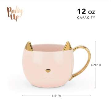 Pinky Up Chloe Cat Mug - Stylish Coffee & Tea Cups
