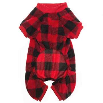 SCENEREAL Dog Pajamas for Small to Large Dogs Soft Pet Sweater Clothes Warm Puppy Onesie Outfits for Doggie Winter Christmas - Dog Jammies Pjs