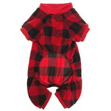 SCENEREAL Dog Pajamas for Small to Large Dogs Soft Pet Sweater Clothes Warm Puppy Onesie Outfits for Doggie Winter Christmas - Dog Jammies Pjs