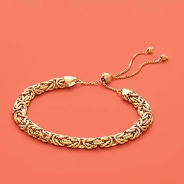 Ross-Simons 14KT Yellow Gold Byzantine Bolo Bracelet for Elegance