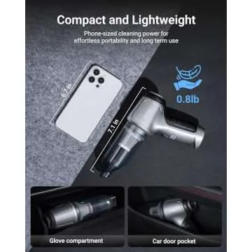 XCOOL Car Vacuum and Blower - 4-in-1, 12000PA Cordless