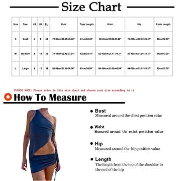 HGps8w Women Sexy Skirt Sets One Shoulder Crop Top and Drawstring Ruched Mini Skirts 2 Piece Outfits Y2k E-Girl Streetwear