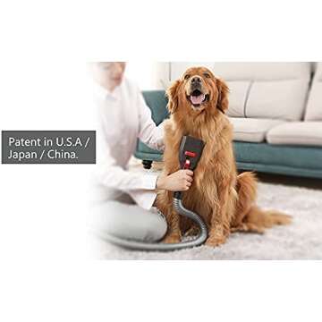 Defurry Pet Vacuum Grooming Brush and Shedding Kit for Dog/Cat Loose Hair, Professional Accessories Remover for Pet's Undercoat Fur