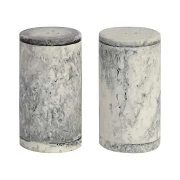 HANDTECHINDIA Handcrafted Salt and Pepper Shakers in Gray