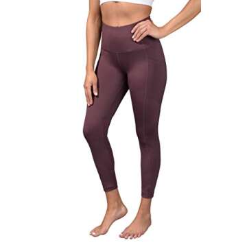 90 Degree By Reflex Power Flex Yoga Pants - High Waist Squat Proof Ankle Leggings with Pockets for Women - Hampton Port - XS