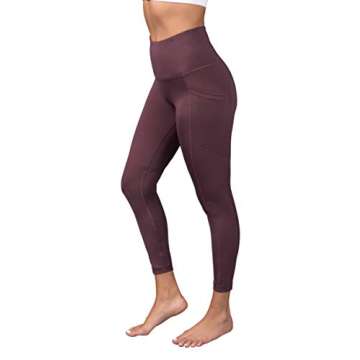 90 Degree By Reflex Power Flex Yoga Pants - High Waist Squat Proof Ankle Leggings with Pockets for Women - Hampton Port - XS