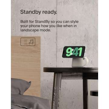 Belkin 2-in-1 MagSafe Wireless Charging Dock 15W Fast Charge iPhone Charger Compatible with iPhone 16, 15, 14, and 13 Series, AirPods, and Other MagSafe Enabled Devices, Includes Power Supply - Sand