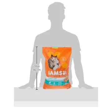 IAMS PROACTIVE HEALTH Adult Hairball Care Dry Cat Food with Chicken and Salmon Cat Kibble, 16 lb. Bag