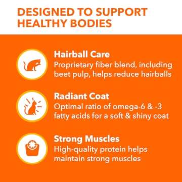 IAMS PROACTIVE HEALTH Adult Hairball Care Dry Cat Food with Chicken and Salmon Cat Kibble, 16 lb. Bag