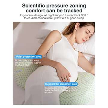 Busarilar Pregnancy Pillows for Sleeping, Maternity Pillow, Pregnancy Body Pillow Support for Back, ...