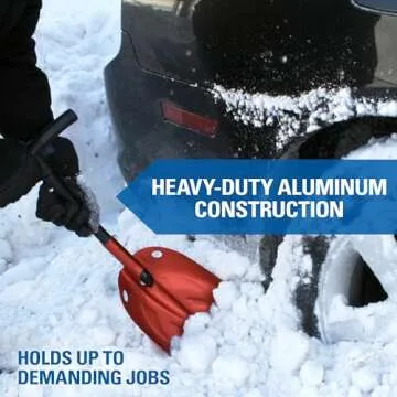 SubZero 17222 Collapsible Snow Shovel, Light Weight Aluminum Snow Shovel for Car, Emergency Shovel for Driveway and Car (pack of 1)