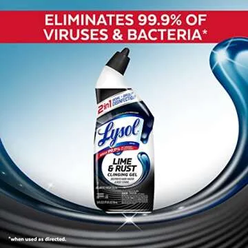 Lysol Lime & Rust Toilet Bowl Cleaner, Powerful Stain Remover