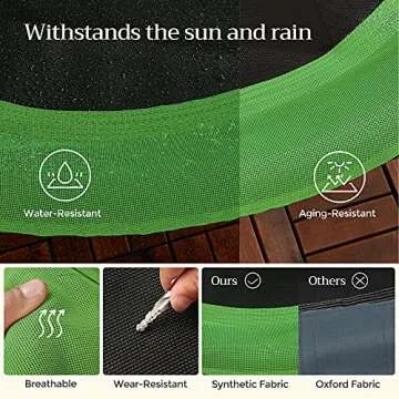 SONGMICS Saucer Tree Swing, 40 Inch, 700 lb Load, Includes Hanging Kit, Green and Black UGSW001G01