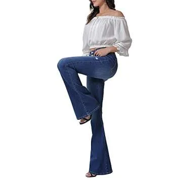 VIPONES Bell Bottom Jeans High Rise Flared Denim for Women
