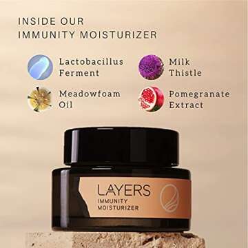LAYERS Moisturizer | Probiotic Skincare System | Clean Beauty, Vegan, Cruelty-Free | Deeply Hydrating & Reduces Fine Lines | Increases Elasticity & Enhanced Collagen Production | 1.7oz