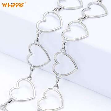 WHIPPY Metal Waist Chain Women Adjustable Body Link Belts Fashion Belly Jewelry for Jeans Dresses Silver