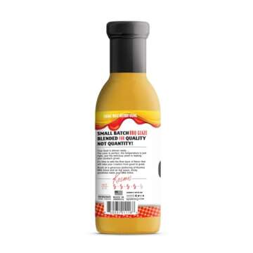 Kosmos Q Pineapple Heat BBQ Glaze - 15.5 Oz Bottle for Sticky & Flavorful Barbecue - Thick BBQ Glaze for Competition Ready Mouth-Watering Meat (Pineapple Heat)