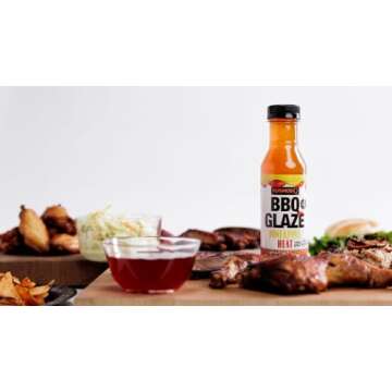 Kosmos Q Pineapple Heat BBQ Glaze - 15.5 Oz Bottle for Sticky & Flavorful Barbecue - Thick BBQ Glaze for Competition Ready Mouth-Watering Meat (Pineapple Heat)