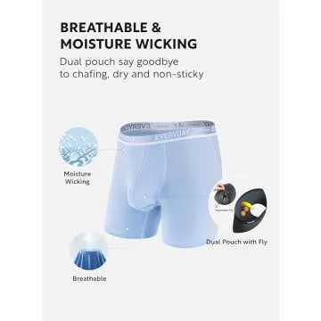 Comfortable Men's Dual Pouch Boxer Briefs - 7 Pack