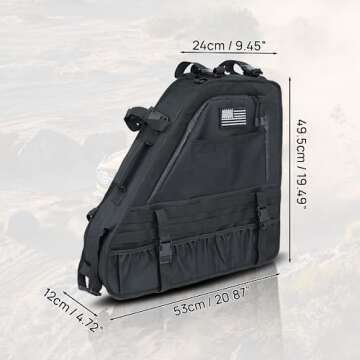 Xomzema 2PCS Roll Bar Storage Bags Rear Trunk Organizer Cargo Cage Saddlebag Tool Kits Multi Pocket ...