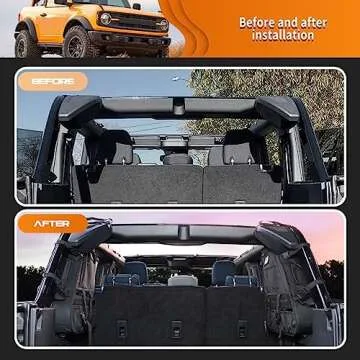 Xomzema 2PCS Roll Bar Storage Bags Rear Trunk Organizer Cargo Cage Saddlebag Tool Kits Multi Pocket Handbags Interior Accessories for Ford Bronco Offroad 2/4 Door 2021 2022 2023 2024