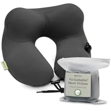 Coop Home Goods AirJustable Travel Neck Pillow - Adjustable Comfort for Travelers