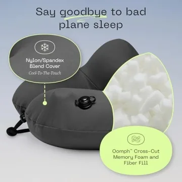 Coop Home Goods AirJustable Travel Neck Pillow for Comfort