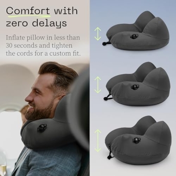 Coop Home Goods AirJustable Travel Neck Pillow for Comfort
