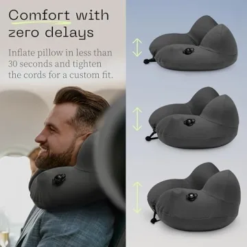 Coop Home Goods AirJustable Travel Neck Pillow for Comfort