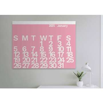 The Wall Calendar Year 2025 Color- Giant Wall Calendar 48" x 36" - 12 Month Modern Calendar - Differ...