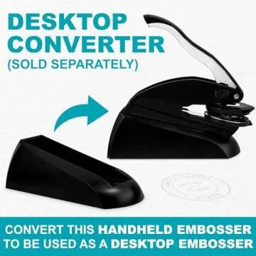 Custom Library Embosser Stamp - EMB083 - Includes 50 Gold Seals - Perfect for Customizing Books, Ex Libris, Personalized Journals and More.