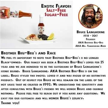 Brother Bru-Bru’s Hot Sauce – No Sodium, Salt Free, Sugar Free, Gluten Free, Vegan – African Hot Pepper Habanero Sauce, Seasoning & Spice – 5 oz (5 Ounce (Pack of 3), Habanero & African Spices)